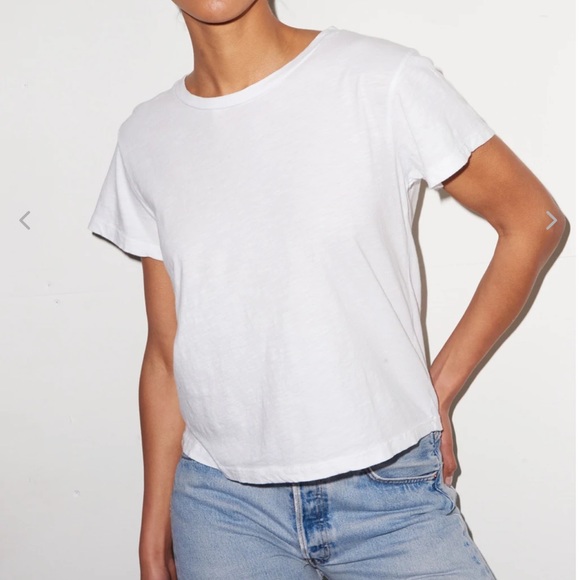 LNA Tops - LNA Essential Shaden Crew Neck Tee White XS NWT